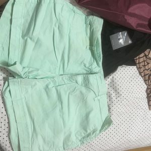 Mint green shorts